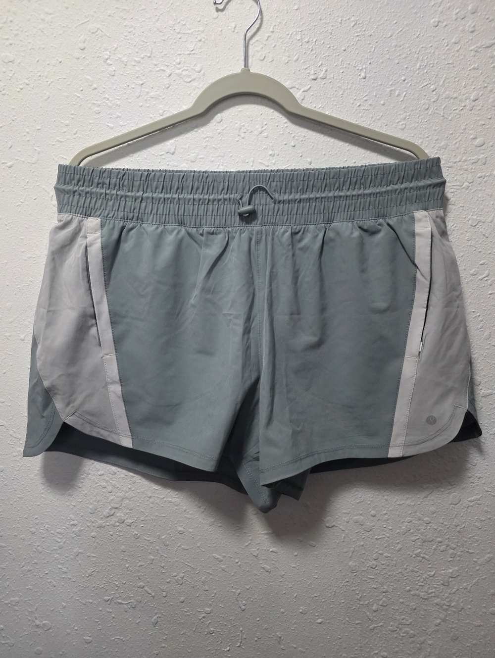 Layer 8 Sage Green and White Athletic Shorts